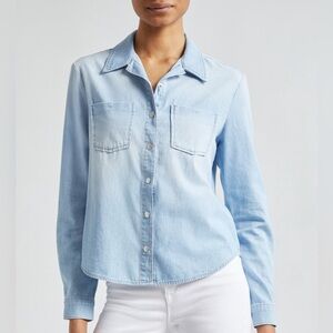 L'AGENCE Isla Denim Button Down Shirt